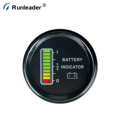 Runleader Battery Tester Voltage Meter Battery Indicator for Golf Cart Forklift Electric Vehicle