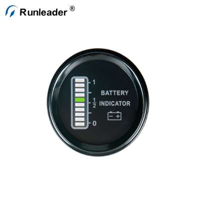 Runleader 12V 24V 36V 48V Lead-acid Lithium Battery Capacity Indicator Digital Volt Meter