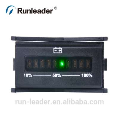 Runleader LED Bar Graph Display Battery Indicator for motorcycle golf carts marine van vehicle Motorcycle Tractor Truck